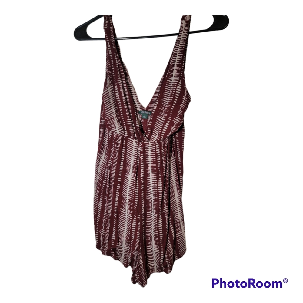 Wild Fable Maroon/Cream Romper